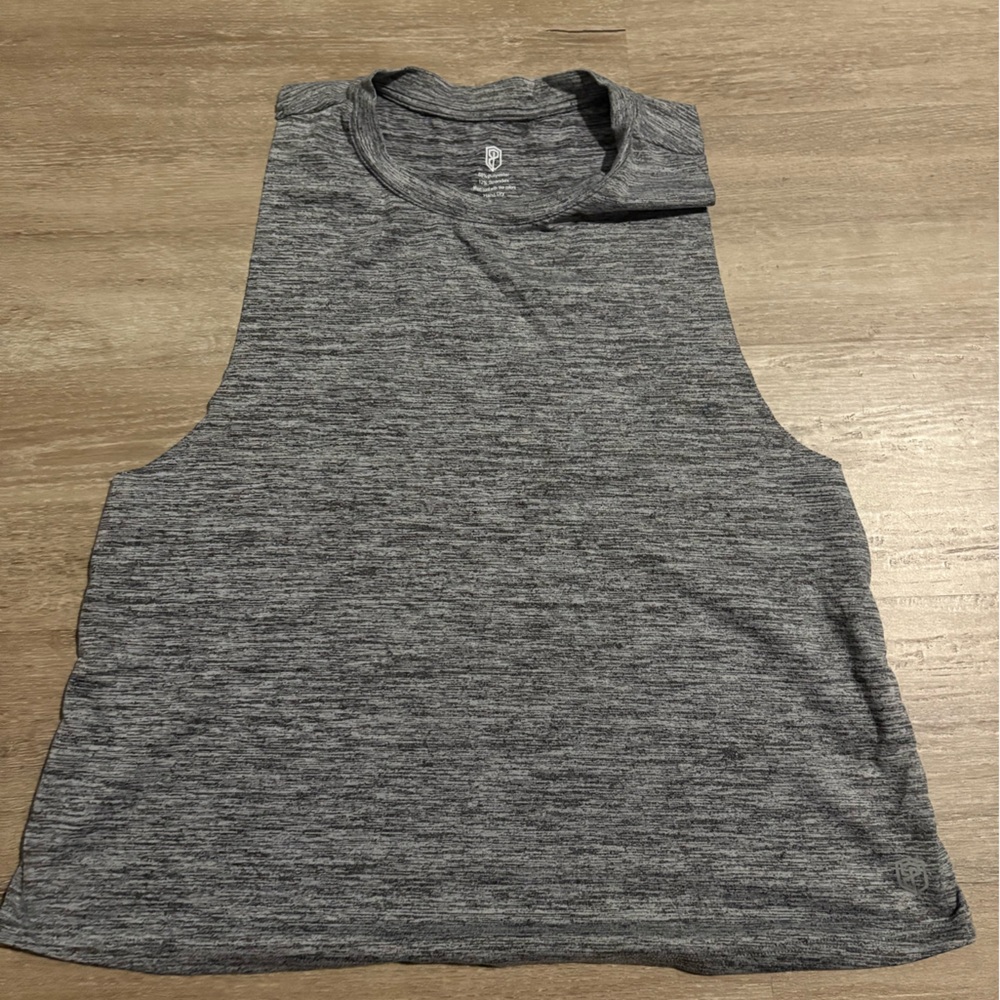 Born Primitive Gray Sleeveless Muscle Crop Top